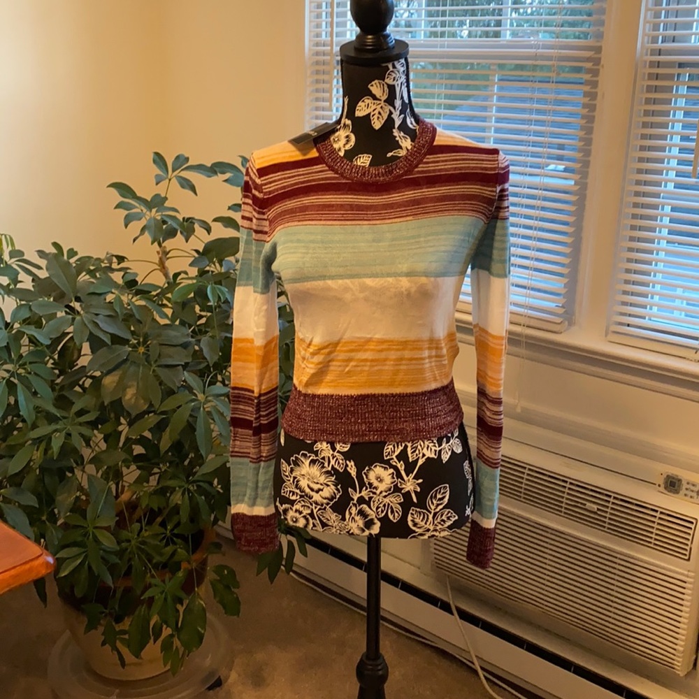 NWT Forever 21 Striped Cropped Sweater